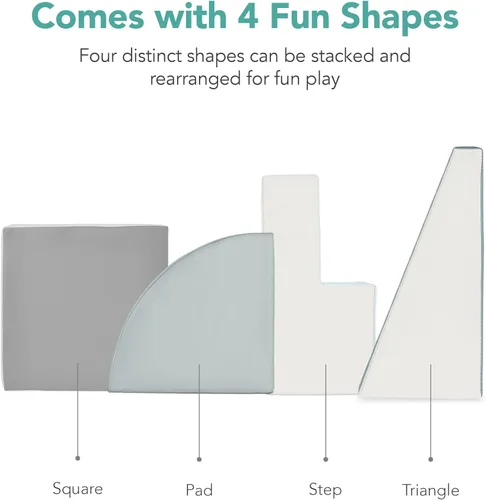 Miniatura 6 de Best Choice Products 4 piezas de bloques de espuma suave para niños para escalar y gatear, estructuras de juego para el desarrollo infantil