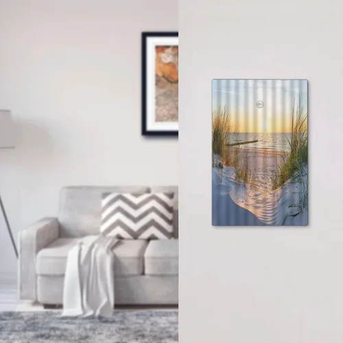 Miniatura 7 de Placa de pared de 1 cuadrilla, diseño de playa, océano, amanecer, mar, atardecer, cubierta de interruptor de luz en blanco, decorativo, sin