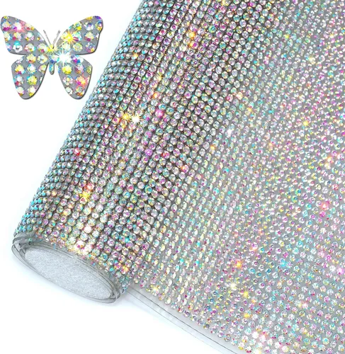 Adhesivo con diamantes de imitación para decoración de automóvil, autoadhesivas, con purpurina, para decoración de automóviles y manualidades con