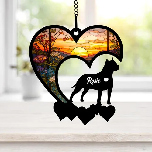 Miniatura 49 de NAZENTI Atrapasoles personalizado de sabueso afgano, adorno conmemorativo personalizado para la pérdida de mascotas, regalo de condolencia