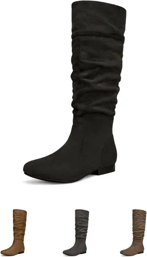 Miniatura 5 de Dream Pairs - Botas de invierno hasta la rodilla para mujer, para temporada de otoño e invierno, Negro