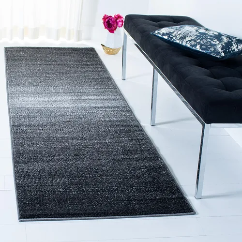 Miniatura 8 de SAFAVIEH Adirondack Collection - Alfombra decorativa, 2 pies 6 pulgadas x 4 pies, color negro y gris, diseño moderno, no desprende pelusa y de fácil