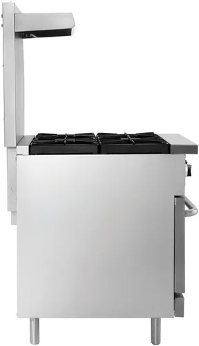 Miniatura 2 de Kratos Cocina de Gas Comercial de 24 Pulgadas de Ancho con Cuatro Quemadores y Horno Estándar, Cocina de Acero Inoxidable para Restaurantes, 150,000