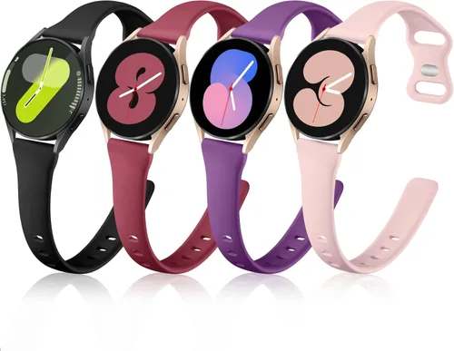 GEAK Compatible con Samsung Galaxy Watch 7 Banda de 40mm 44mm/Ultra 47mm, Samsung Watch 6/5/4, Banda de silicona suave y delgada de 20mm para