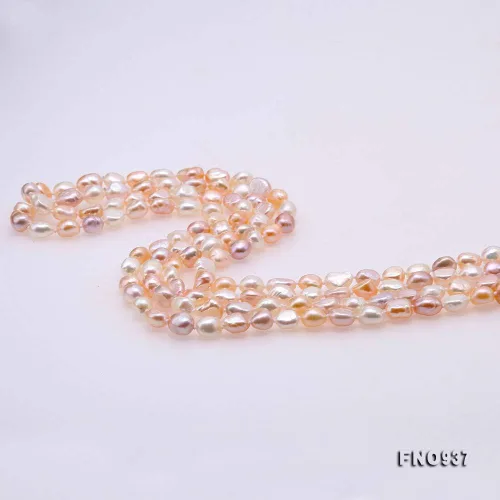 Miniatura 6 de JYX Pearl Collar infinito de 0.315-0.354 in multicolor barroco perla collar largo suéter collar 64", Perla, Perla
