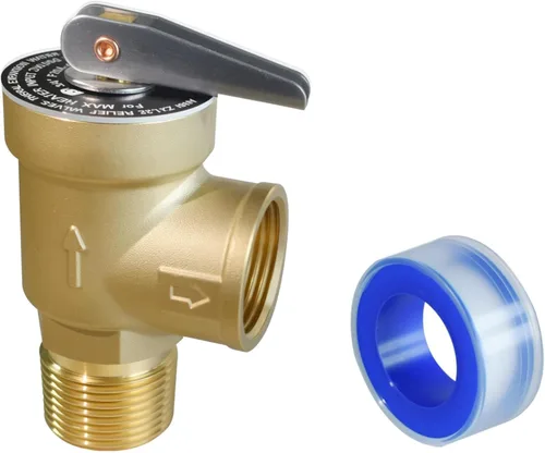 VAV Válvula de alivio de presión de 30 PSI, válvula de alivio de caldera de rosca NPT de 3/4", cuerpo de latón sin plomo con cinta de PTFE, listado