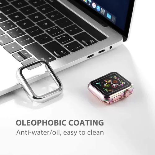 Miniatura 6 de Paquete de 2 fundas de vidrio templado de 1.77 pulgadas compatibles con Apple Watch Series 8 7 fundas protectoras de pantalla de vidrio templado