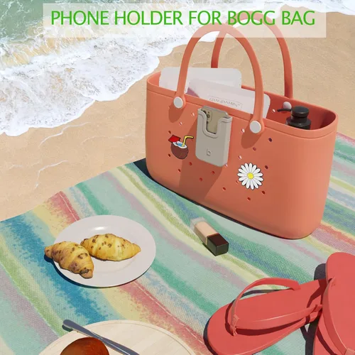 Miniatura 2 de EASYDOG Soporte para teléfono de silicona compatible con bolsa Bogg, accesorios suaves de silicona con inserto de dije y accesorio para bolsas