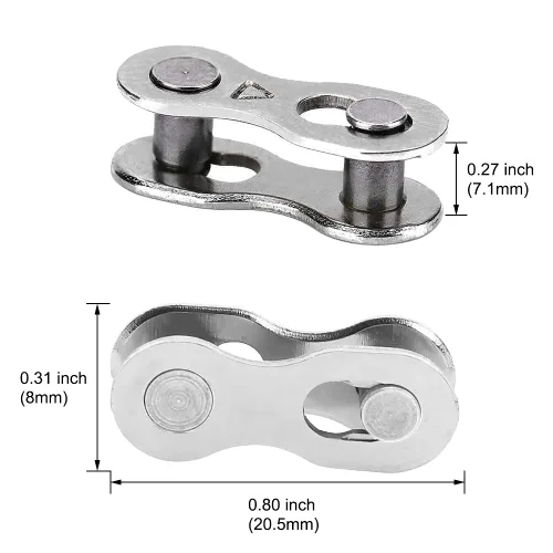 Miniatura 2 de 10 pares de bicicletas 6/7/8 velocidad cadena conector acero rápido conector cadena universal bicicleta hebilla mágica faltante eslabones maestros