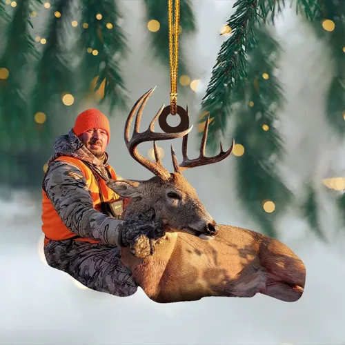 Miniatura 3 de Adorno de mica con foto personalizada, adorno de pesca, adorno para fotos, adornos de Navidad de pesca, foto de adorno de Navidad 2024, regalo de A2