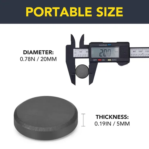Miniatura 4 de TRYMAG Imanes para manualidades con respaldo adhesivo, imanes redondos de disco de 0.79 pulgadas (20mm) de cerámica circular, imanes de ferrita