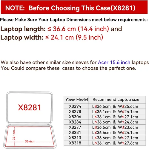 Miniatura 2 de Smatree Funda Protectora EVA Dura Compatible para Acer Aspire 5 A515/3 A315/1 A115 de 15.6 Pulgadas, para Acer Aspire Vero Green-AV15 Funda Serie X