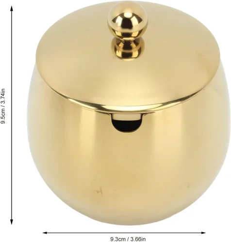 Miniatura 2 de Azucarero con tapa, recipiente para condimentos de cocina, tarro de acero inoxidable, recipiente pequeño para condimentos para el hogar y la cocina