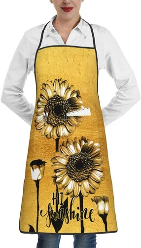 Miniatura 10 de Delantales con babero para mujeres y hombres, delantal de cocina con bolsillos para cocina, parrilla, barbacoa, pintura, jardinería