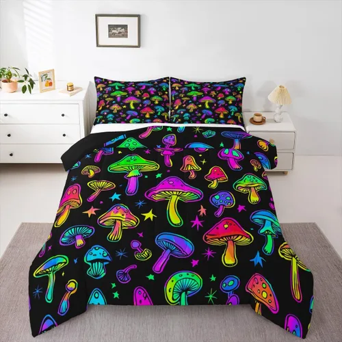 Miniatura 11 de Erosebridal Juego de edredón de zorro para niños, edredón de plumón de oso bosque, ciervo, para dormitorio de niños y niñas, juego de ropa de cama