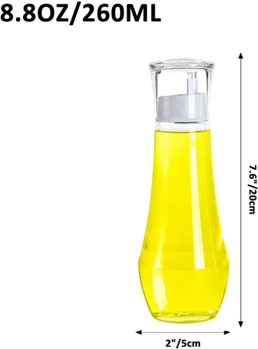 Miniatura 2 de Dispensador de enjuague bucal de vidrio para baño, dispensadores de enjuague bucal con taza, contenedor de enjuague bucal para adultos/niños, 8.8