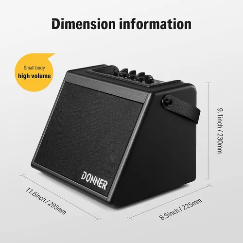 Miniatura 8 de Donner DED-80 Juego de batería electrónica y mini amplificador eléctrico de 20 W