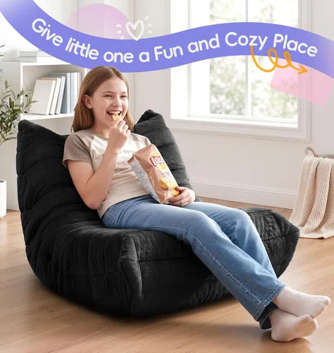 Miniatura 9 de Hobestluk Puf con espuma viscoelástica, tela de piel sintética ultrasuave, diseño ergonómico, puf pequeño, para sala de estar, dormitorio, sala