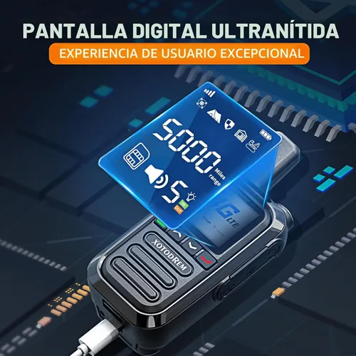 Miniatura 5 de Walkie Talkies gratuitos de por vida global Rango ilimitado 4G LTE PoC (Push-to-Talk Over Cellular) Radios nacionales PTT bidireccionales de larga