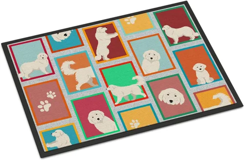 Miniatura 59 de Caroline's Treasures MLM1149MAT - Felpudo rojo Border Collie de 18 x 27 pulgadas, para interiores y exteriores, para entrada, antideslizante, Border