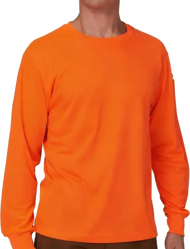 Miniatura 9 de A-SAFETY Playera de manga larga de seguridad de alta visibilidad, personalizable con logotipo (XS-6XL)