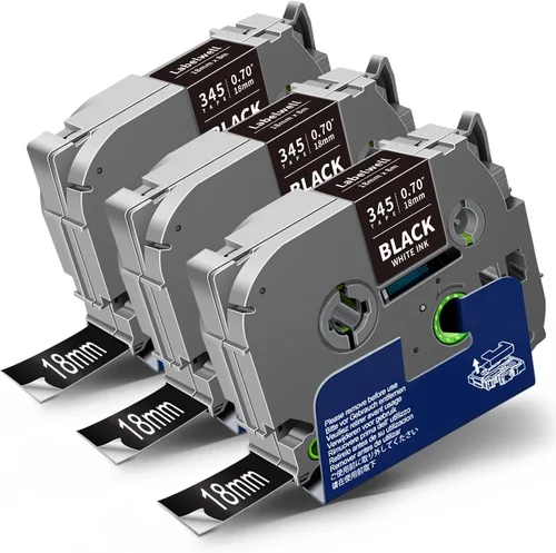 Miniatura 10 de Labelwell Paquete de 3 cintas TZe-111 compatibles con etiquetas adhesivas transparentes de 0.236 in 0.23 pulgadas, TZe111 TZ-111, negro sobre