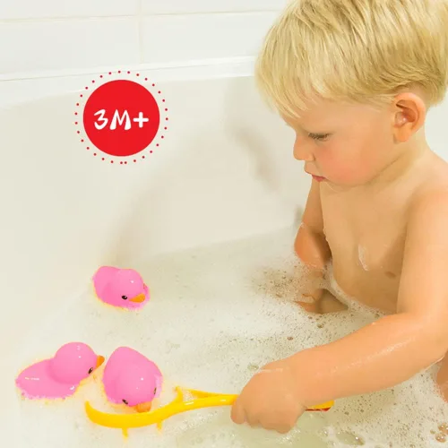 Miniatura 2 de 16 patos de goma rosa para niños, patos de goma chirriantes a granel, patos de goma para baby shower, decoración de patos de fiesta (2.2 pulgadas)