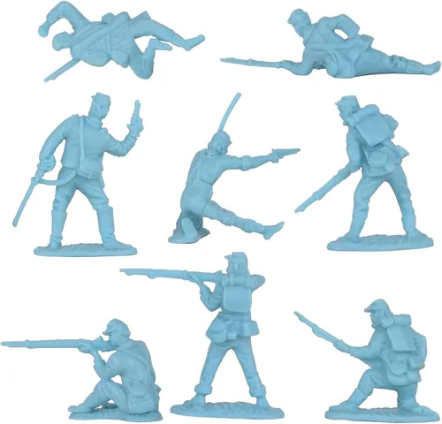 Miniatura 6 de BMC CTS American Civil War Plastic Army Men - 32 figuras de soldado azul y gris