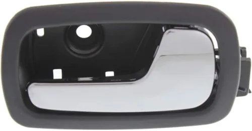Para Chevy Cobalt 2005-2010 Manija de puerta interior Trasero lado del pasajero Bisel negro con palanca cromada | Trim:All Submodels