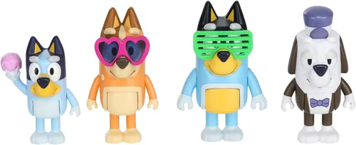 Miniatura 4 de Bluey Figura (2.5 pulgadas) y juego de vehículo convertible de escape, robusto auto de juguete para niños con 4 accesorios y calcomanías, juguetes