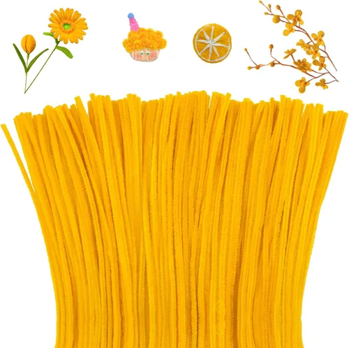 Miniatura 27 de Mnuizu - 200 limpiadores de tuberías, tallos de chenilla para manualidades, varillas esponjosas para manualidades navideñas y suministros de Rosa