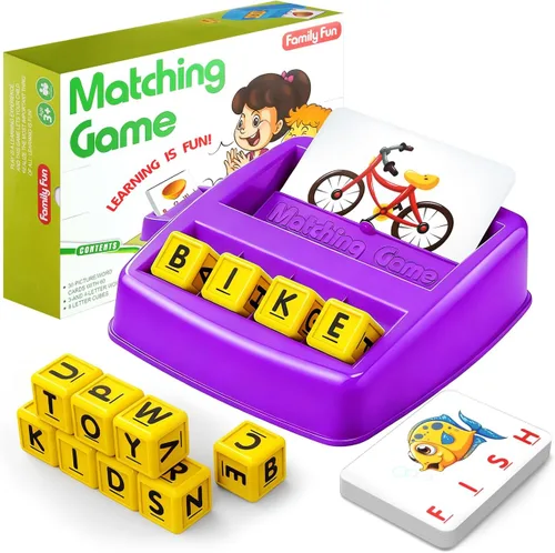 Miniatura 9 de HahaGift Juguetes educativos para niños de 3 a 5 años, juegos de aprendizaje de letras coincidentes, actividades ideales para regalo de Navidad