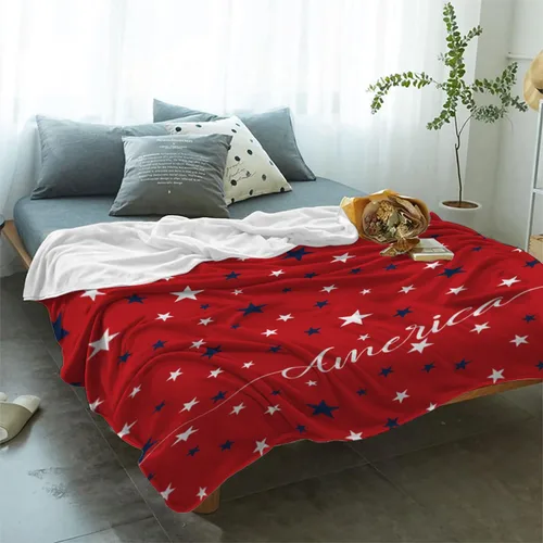 Miniatura 46 de YeeJu Manta de bandera estadounidense para bebé, patriótica para el 4 de julio, Día de los Caídos, 4 de julio, manta de forro polar para niños
