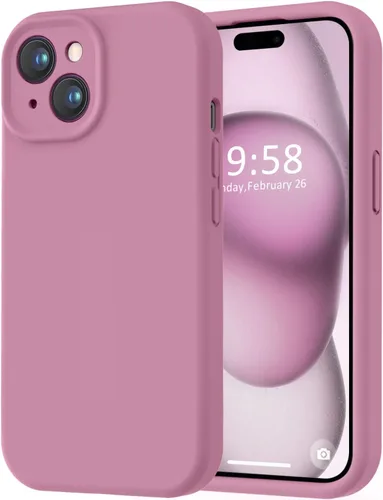 Miniatura 315 de LOVE 3000 Compatible con Funda para iPhone 15, [Cámara de Cobertura Completa de Silicona Suave] [Protección contra Caídas de 8 pies], Forro de Negro