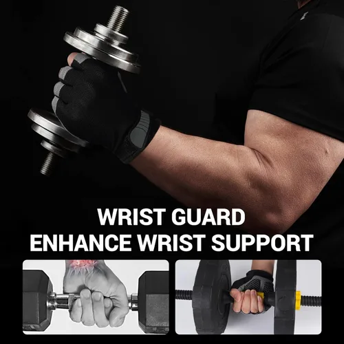 Miniatura 2 de WULI Guantes de ciclismo de medio dedo para hombres y mujeres, guantes de fitness para ciclismo, transpirabilidad, equipo de yoga antideslizante