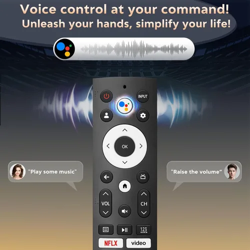 Miniatura 4 de Reemplazo de control remoto por voz para Hisense Smart Google TV, compatible con Hisense QLED UHD Mini-LED ULED Google TVs
