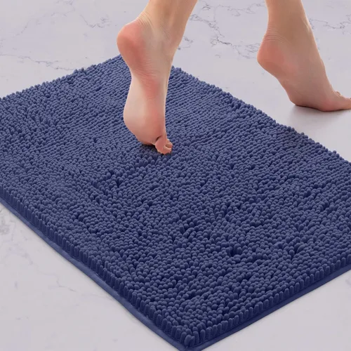 Miniatura 67 de LuxUrux Tapete de microfibra afelpada, de felpilla extrasuave, pelo largo de 1 pulgada, muy absorbente, para baño o ducha, lavar y secar a máquina