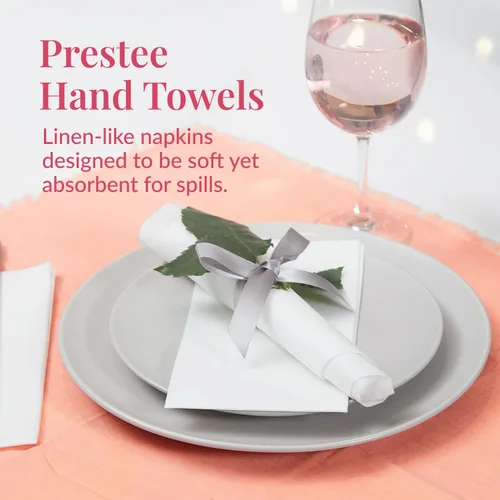 Miniatura 2 de Prestee 200 toallas de mano de papel desechables que se sienten como servilletas de lino, 2 capas, toallas de invitados, servilletas de papel