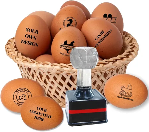 Miniatura 7 de Sellos de huevos para huevos frescos, sello de huevo personalizado y etiqueta de huevo de pato para creaciones de granja y cocina con múltiples