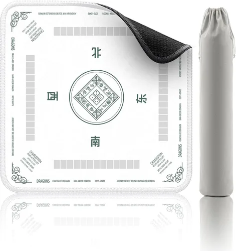 Miniatura 12 de 2F22E Alfombrilla de Mahjong, alfombrilla antideslizante de reducción de ruido para mesa, alfombrilla de Mahjong de 32.4 * 32.4 pulgadas para póker