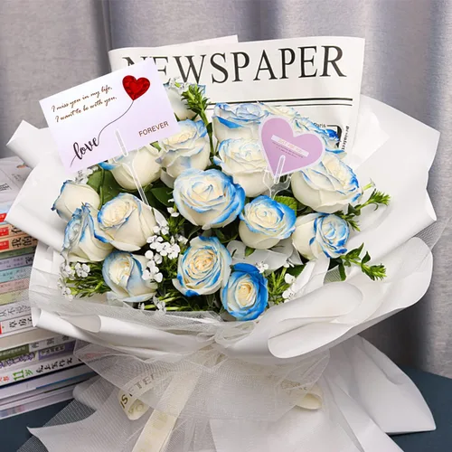 Miniatura 5 de CCINEE 100 portatarjetas de plástico con forma de tenedor transparente con forma de flores, clips de cabeza recta para ramo de boda, suministros