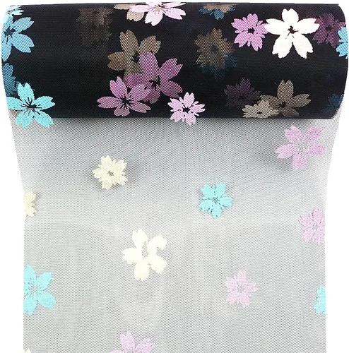 Sakura - Rollos de tul de 6 pulgadas x 10 yardas (30 pies) de color negro para camino de mesa, silla, lazo para mascotas, falda tutú para mascotas,
