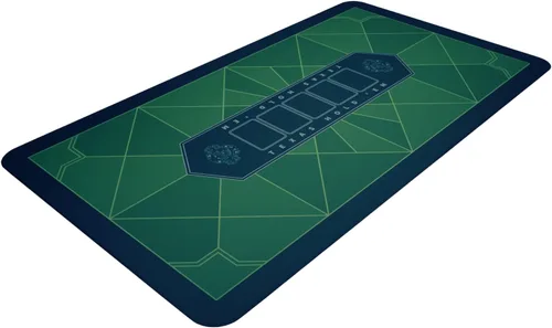 Bullets Playing Cards - Paulie-Poker Layout - Tapete de mesa 45" x 25" - Alfombra de juego de lujo para noche de casino - Verde Multicolor