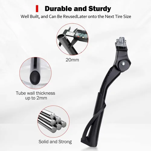 Miniatura 5 de Cyfie Soporte para bicicleta, soporte central para bicicleta de adulto de 22, 24, 26 pulgadas, soporte ajustable universal para bicicleta de montaña