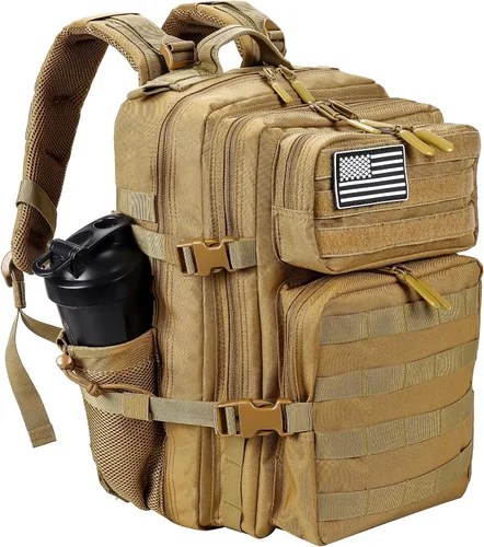 Miniatura 14 de LHI Mochila Militar Táctica para Hombres y Mujeres 25L/35L Mochila de Asalto del Ejército Bolsa Mochila Pequeña con Portabotellas