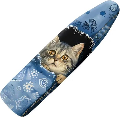 Miniatura 19 de Funda floral a prueba de arañazos para tablas de planchar de tamaño estándar, reflectante, con 3 ganchos y bucles para decoración de tablas de 15 x