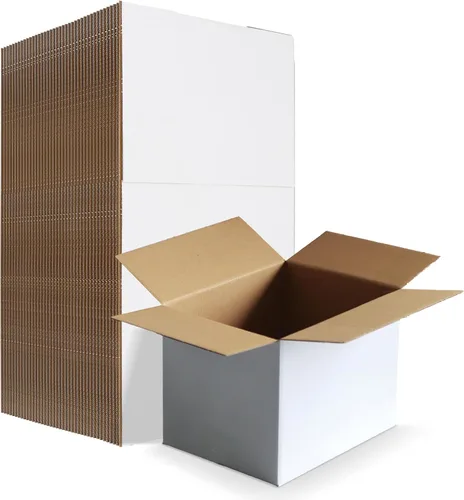Miniatura 34 de HORLIMER Paquete de 40 cajas de envío de 5 x 5 x 5, caja de cartón corrugado blanco para correo, embalaje, pequeñas empresas