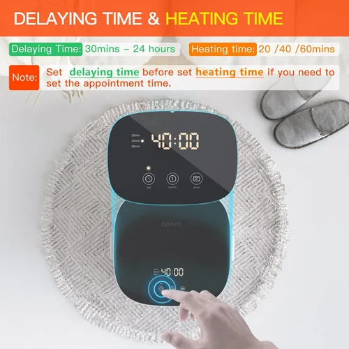 Miniatura 4 de DOACE Calentador de toallas, calentadores de toallas de tamaño mediano con mantenimiento automático del calor, tiempo de calor de 20/40/60 minutos