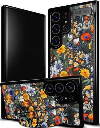 Miniatura 11 de Compatible para Samsung Galaxy S23 Funda Bonita con Correa Soporte Dedo Kickstand, Fundas de Silicona Geniales de Diseñador Funda Cover - Mariposa
