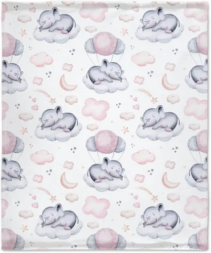 Miniatura 16 de Bonita manta de franela de elefante, ultra suave y acogedora, manta de forro polar ligera y mullida, manta de felpa cálida para sofá, cama, 30 x 40